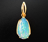 Золотой кулон с крупным ярким кристаллическим эфиопским опалом 6,73 карата