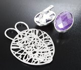 Серьги с аметистами 19,67 карата