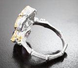 Серебрняое кольцо с аметистом и турмалинами
