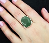 Серебряное кольцо с крупным хризопразом Серебро 925