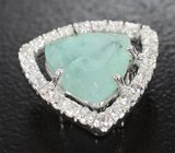 Кулон с уральским изумрудом 1,66 карата и лейкосапфирами