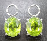 Подвесы для серег с перидотами 11,2 карата