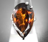 Серебряное кольцо с насыщенным цитрином