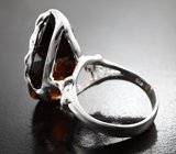 Серебряное кольцо с насыщенным цитрином