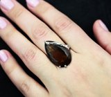Серебряное кольцо с насыщенным цитрином