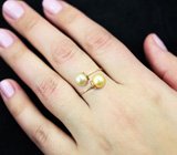 Золотое кольцо с золотистым морским жемчугом 6,82 карата