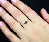 Изящное серебряное кольцо с дымчатым кварцем