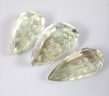 Набор из 3 резных зеленых аметистов 20,46 карата