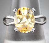 Изящное серебряное кольцо с цитрином