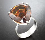 Серебряное кольцо с насыщенным цитрином