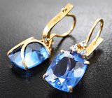 Серьги с флюоритами высокой чистоты со сменой цвета 13,05 карата Золото