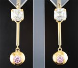 Серьги с муассанитами 6,75 карата Золото