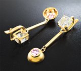 Серьги с муассанитами 6,75 карата Золото