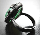 Серебряное кольцо с крупным хризопразом