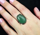 Серебряное кольцо с крупным хризопразом