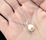 Серебряное колье с жемчугом