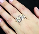 Превосходное серебряное кольцо с ограненными эфиопскими опалами