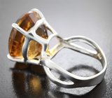 Серебряное кольцо с ярким цитрином