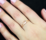 Золотое кольцо с чистейшим ярким морганитом 0,92 карата