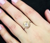 Праздничное серебряное кольцо с ограненным эфиопским опалом и сапфирами