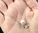 Серебряное колье с жемчугом