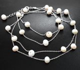 Серебряное колье с жемчугом