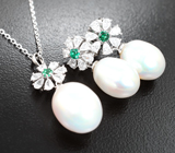 Серебряный комплект с жемчугом