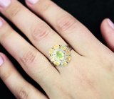 Роскошное серебряное кольцо с ограненными эфиопскими опалами