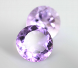 Пара аметистов высокой чистоты 9,75 карата