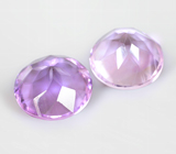 Пара аметистов высокой чистоты 9,75 карата