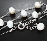 Серебряное колье с жемчугом