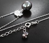 Серебряное колье с цветным жемчугом Серебро 925