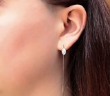 Серебряные серьги с жемчугом