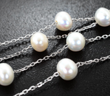 Серебряное колье с жемчугом