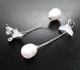 Серебряный комплект с жемчугом и перламутром Серебро 925