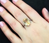Классическое cеребряное кольцо с цитрином