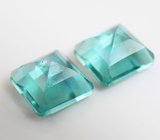 Пара «неоновых» флюоритов 6,73 карата