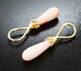 Подвесы для серег с solid кораллами 4,89 карата