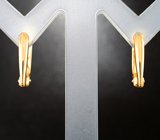 Золотые серьги с крупным резным морским жемчугом Edison 33,26 карата