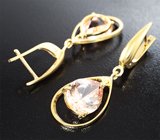 Серьги с морганитами 7,88 карата Серебро 925