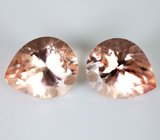 Серьги с морганитами 7,88 карата Серебро 925