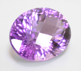 Чистейший крупный уругвайский аметист лазерной огранки 52,67 карата