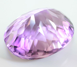Чистейший крупный уругвайский аметист лазерной огранки 52,67 карата