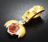 Комплект со спессартинами «фанта» 7,18 карата и разноцветными сапфирами