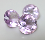 Набор из 3 аметистов высокой чистоты 16,9 карата