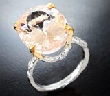 Комплект с морганитами 22,24 карата и лейкосапфирами