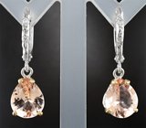 Комплект с морганитами 22,24 карата и лейкосапфирами