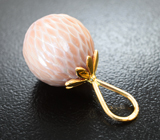 Золотой кулон с крупной резной жемчужиной Edison 13,6 карата