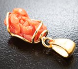 Кулон с резным solid кораллом 4,29 карата