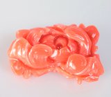 Кулон с резным solid кораллом 4,29 карата